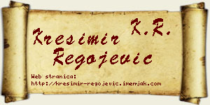 Krešimir Regojević vizit kartica